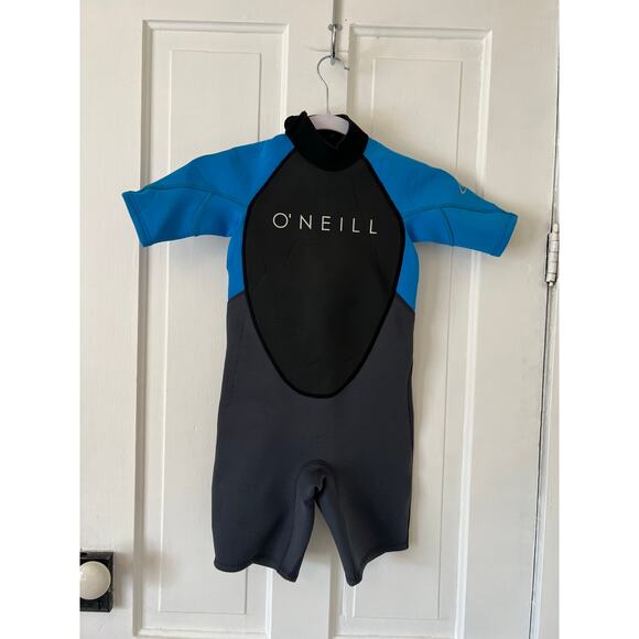 O'Neill Youth 8 Reactor II 2mm Spring Suit blue rash guard surf snorkel shorty - Picture 1 of 6